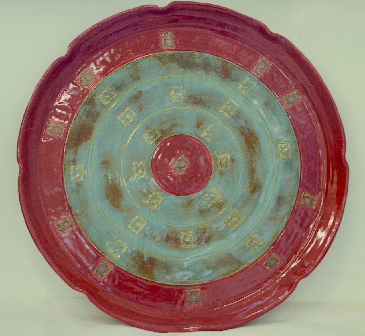 Blue and Red Platter