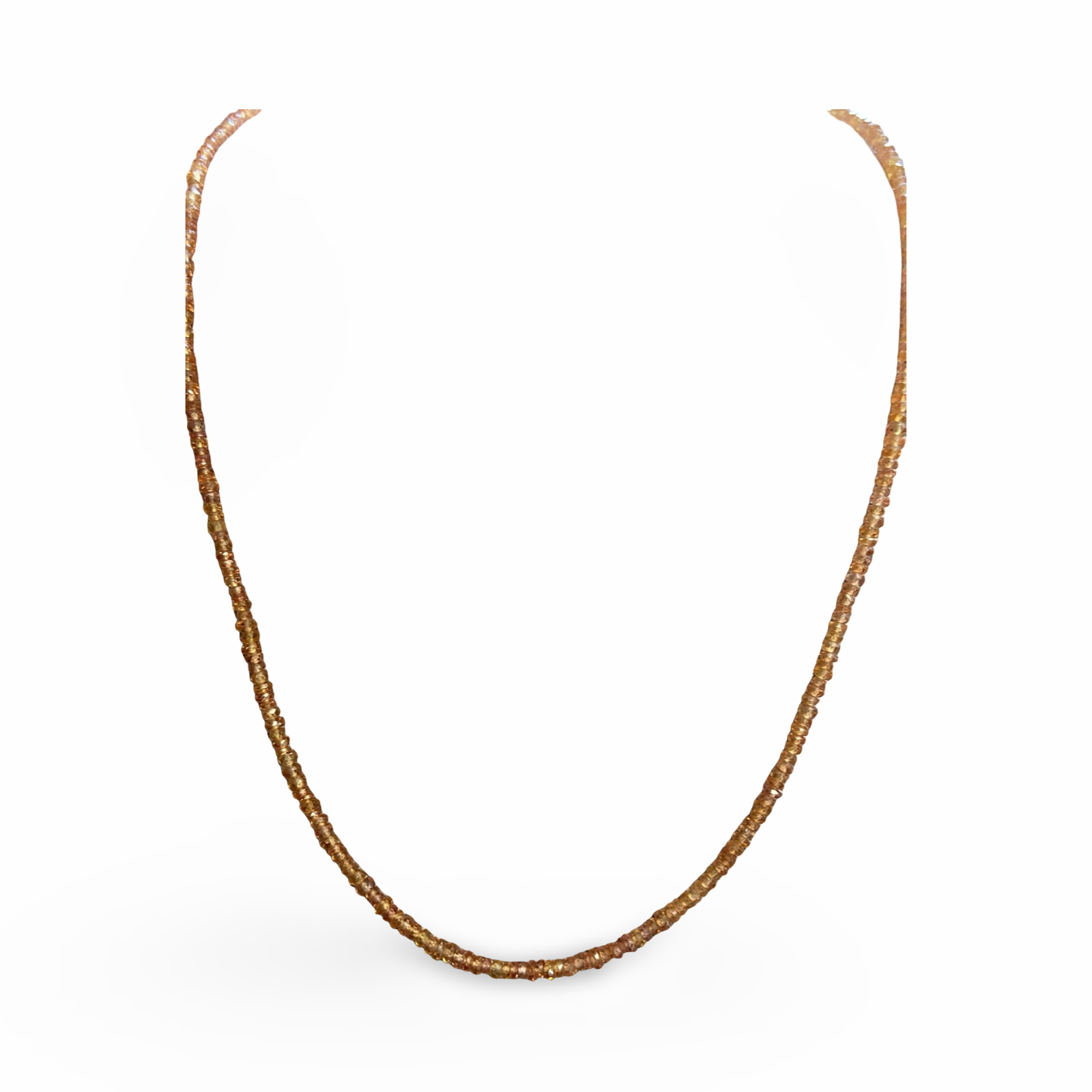 Orange sapphire necklace