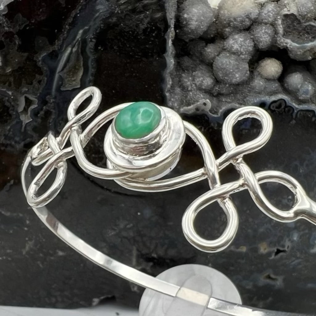 Ornate Chrysoprase Tension Bracelet