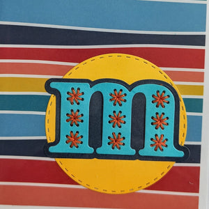 Handmade Greeting Cards - Stitched Initial & Enchanted Mushrooms Art Class - Wed. 7.29.26 @ 10:30A