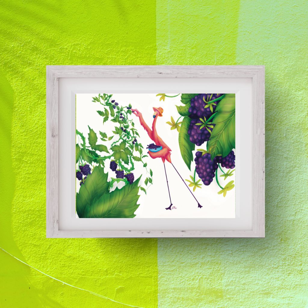 Picking Blackberries Everyday Adventure 11x14 Print