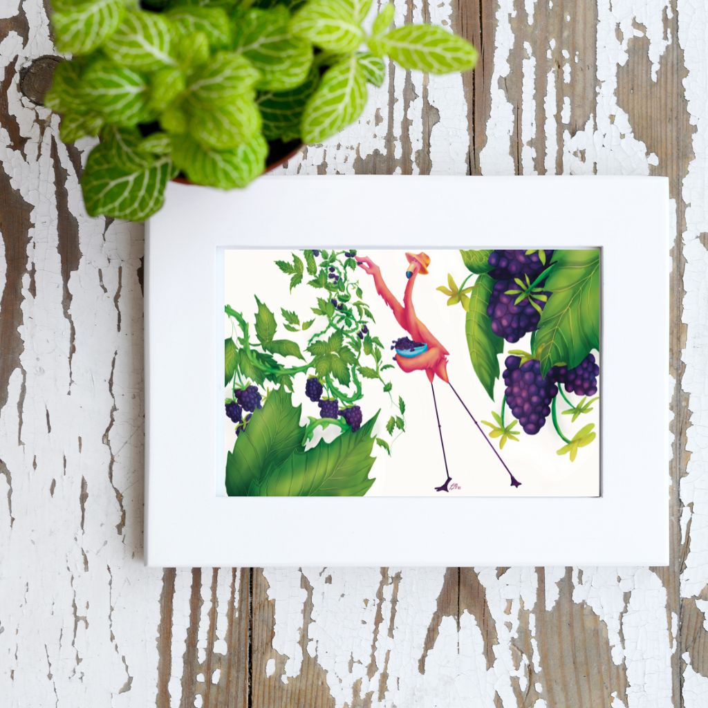 Picking Blackberries Everyday Adventure 11x14 Print