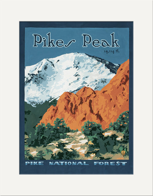 Pikes Peak- Matted Print