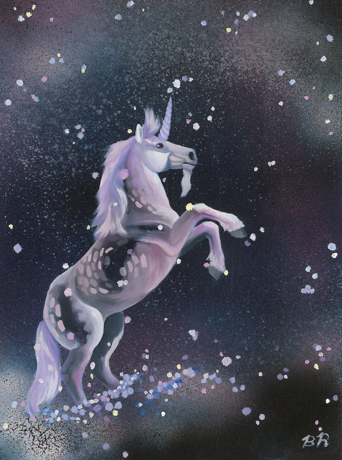 Pink Unicorn - Matted Print