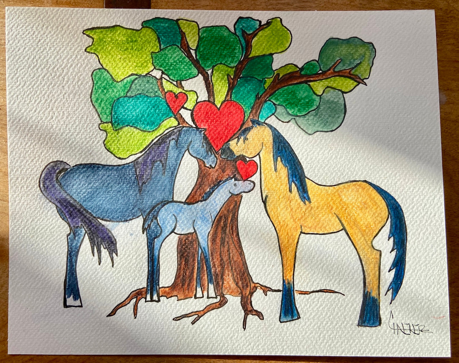 Ponies with Tree Love