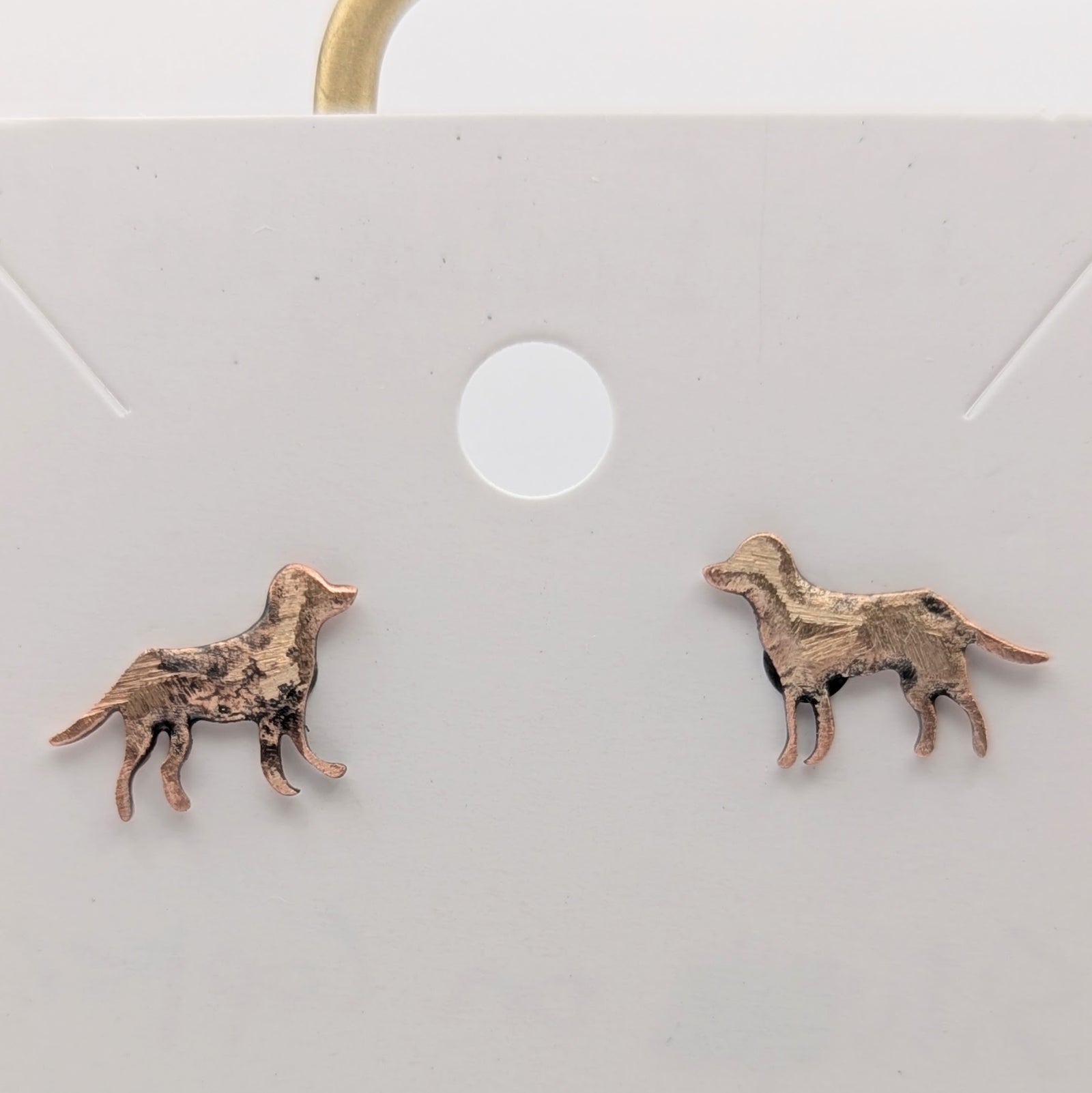 Post Earrings, Dog II