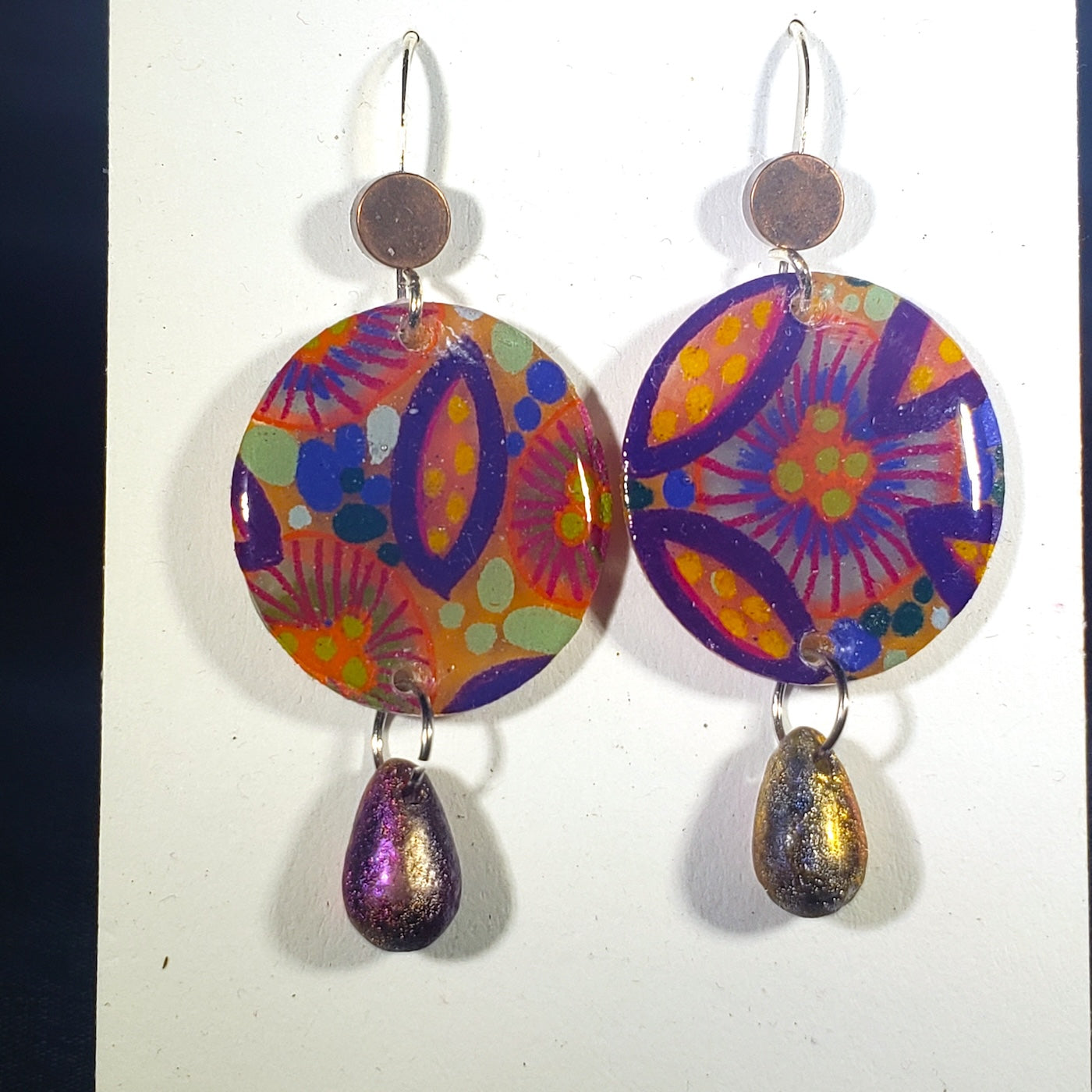 Purple Anemone earrings