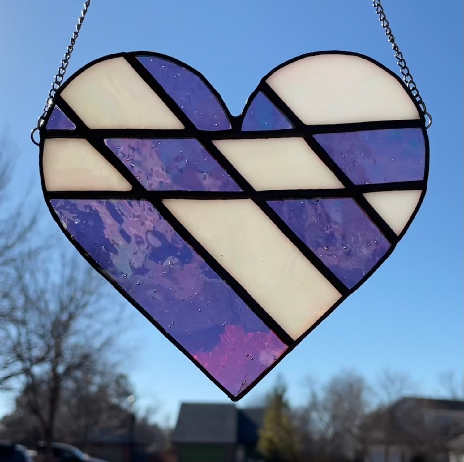 Purple Geometric Heart