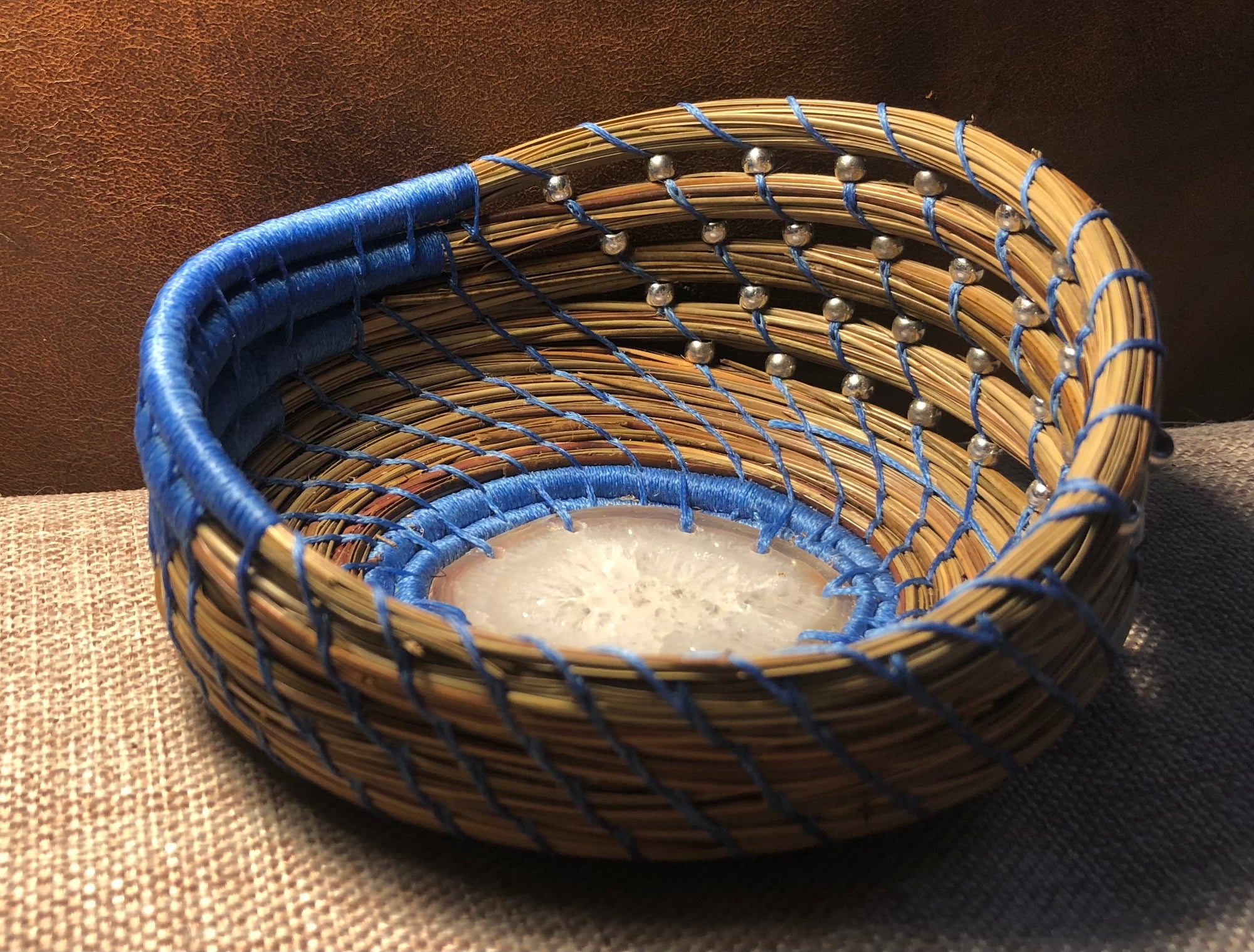 Quartz and Blue Basket