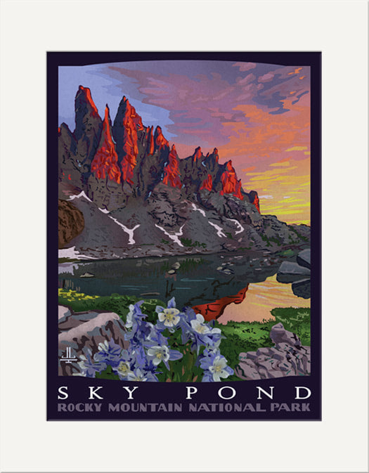 RMNP Sky Pond- Matted Print