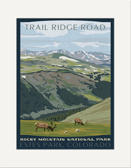 RMNP Trail Ridge Road- Matted Print