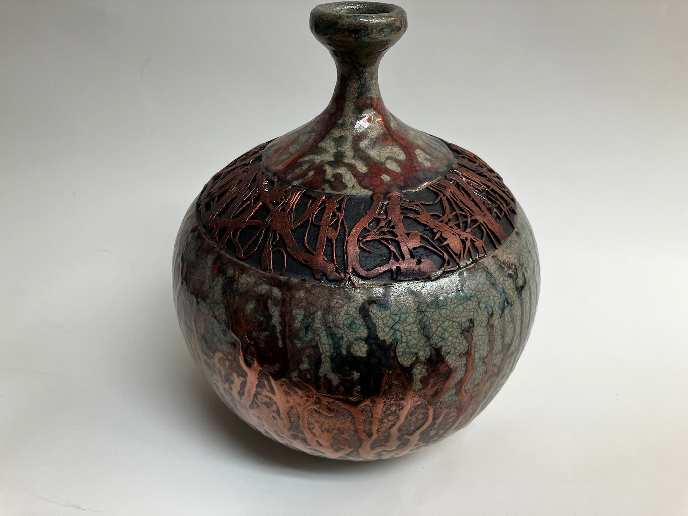 Raku bottle 06