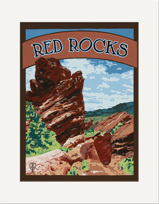 Red Rocks- Matted Print