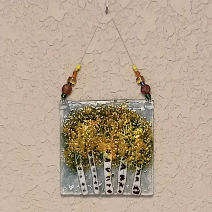 Fall Aspen Trees Fused Glass Art Class Sat. 10.17.26 @ 6P