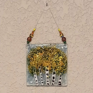Fall Aspen Trees Fused Glass Art Class Sat. 10.17.26 @ 6P