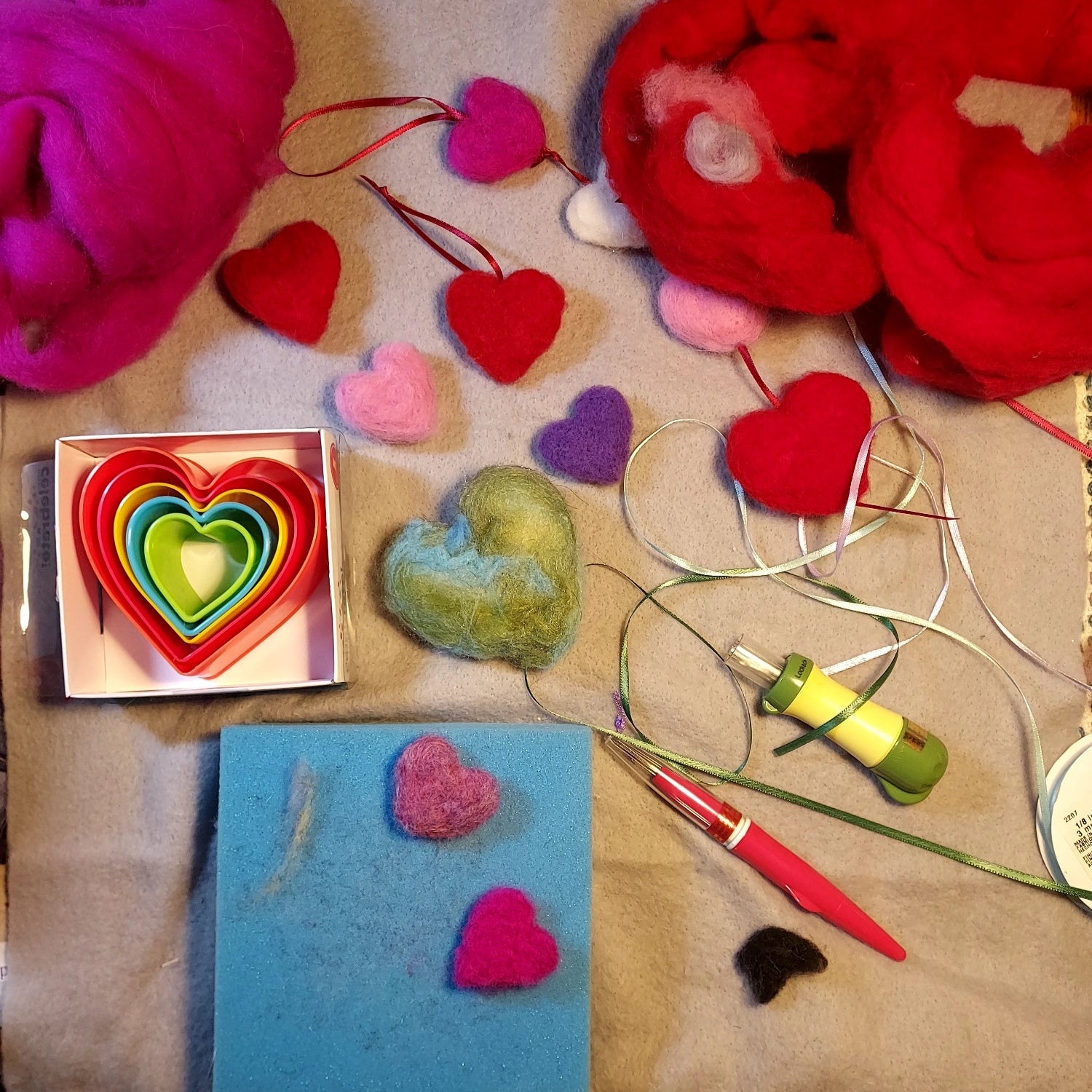 Have a Heart-Needle-felted Valentine Pop Up Project Sat. 2.14.26 @  anytime 2-4P