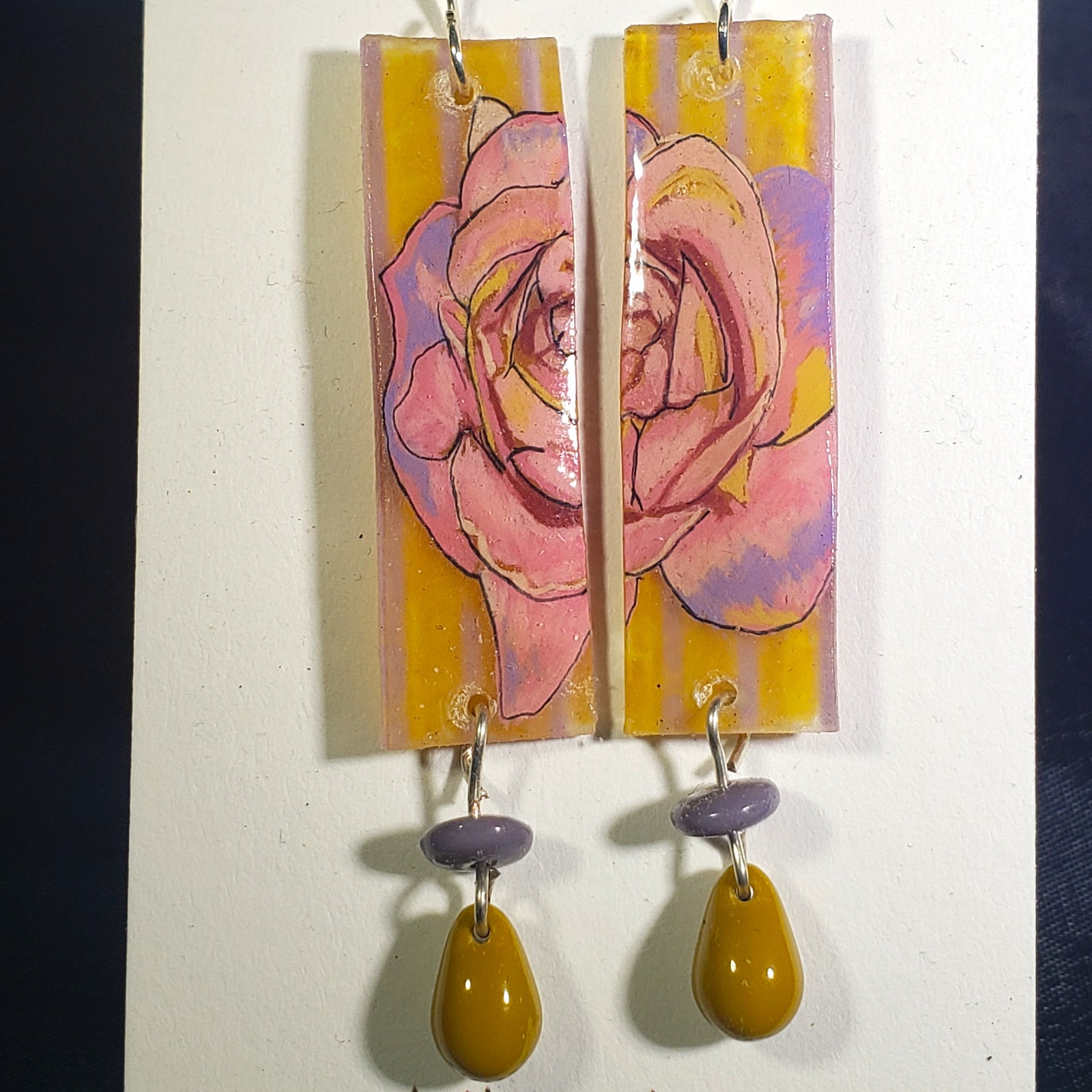 Rose earrings