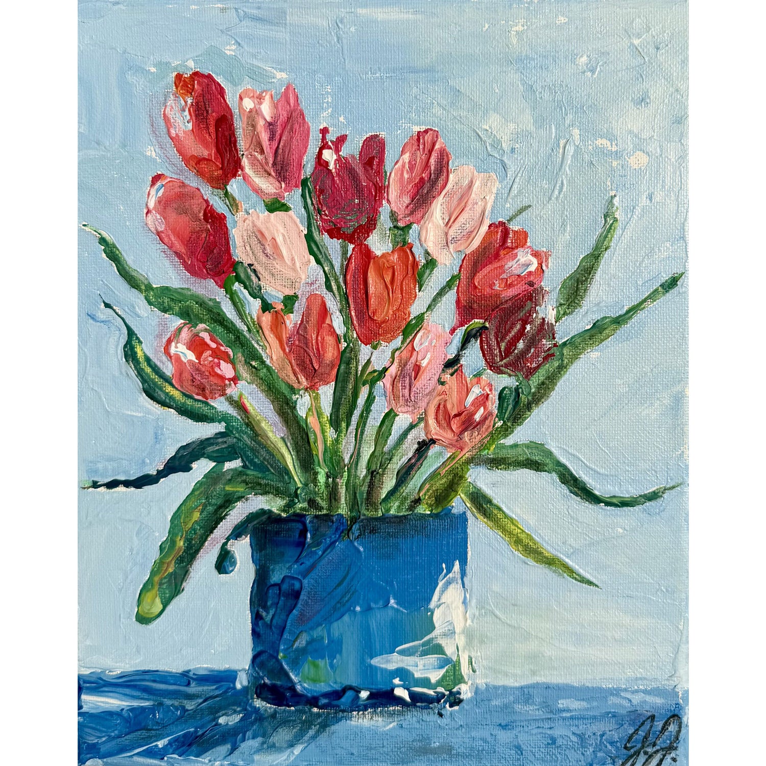 Forever in Bloom-Mother's Day/Fun- Thick Textured Impasto Flowers Art Class Fri. 5.8.26 @ 1P