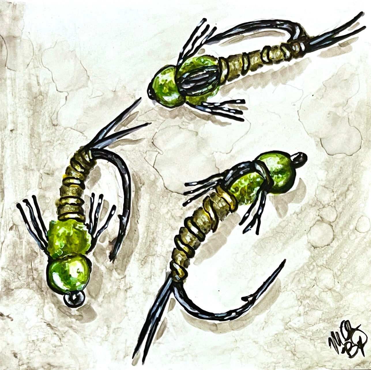 Scattering of Nymphs