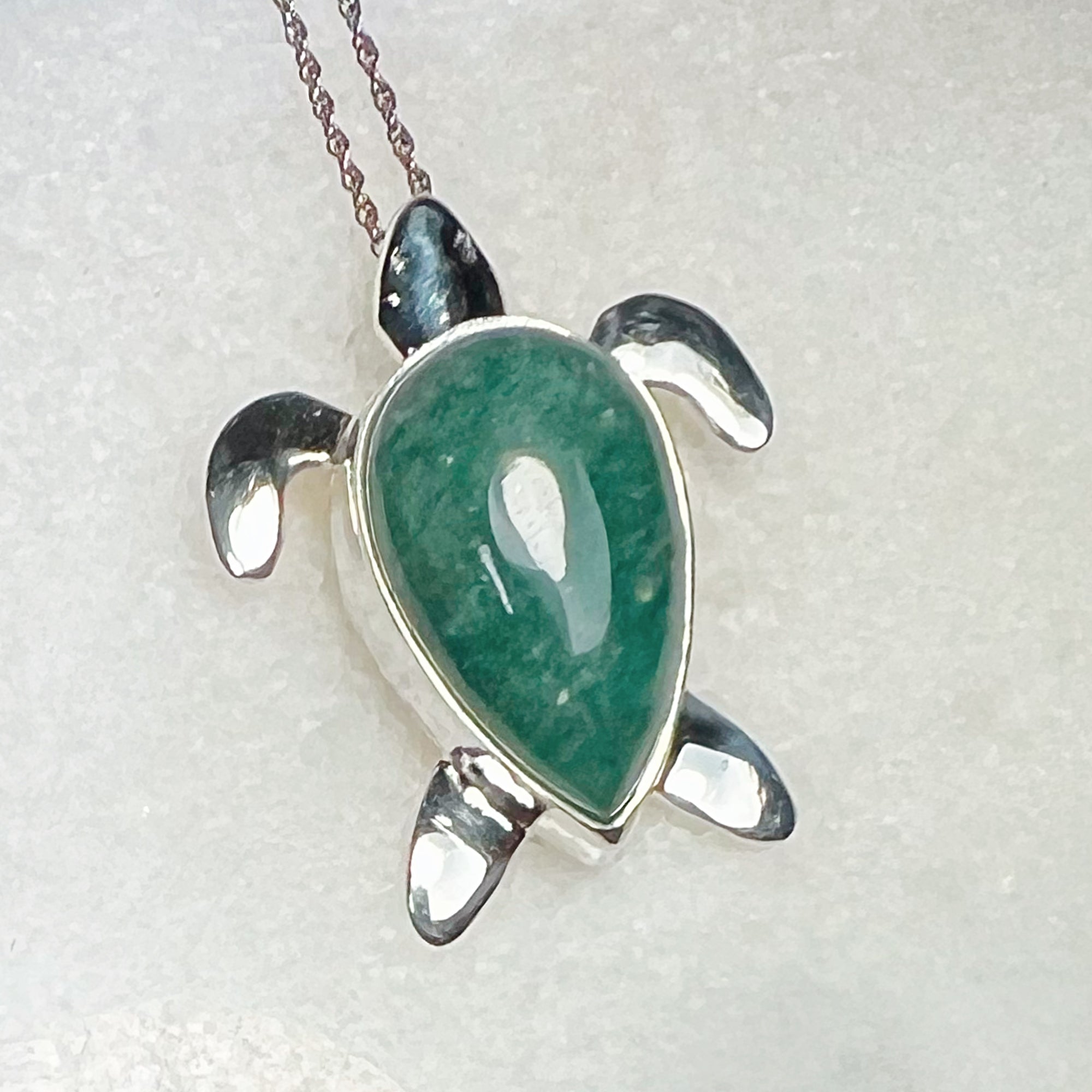 Sea Turtle Aventurine Pendant