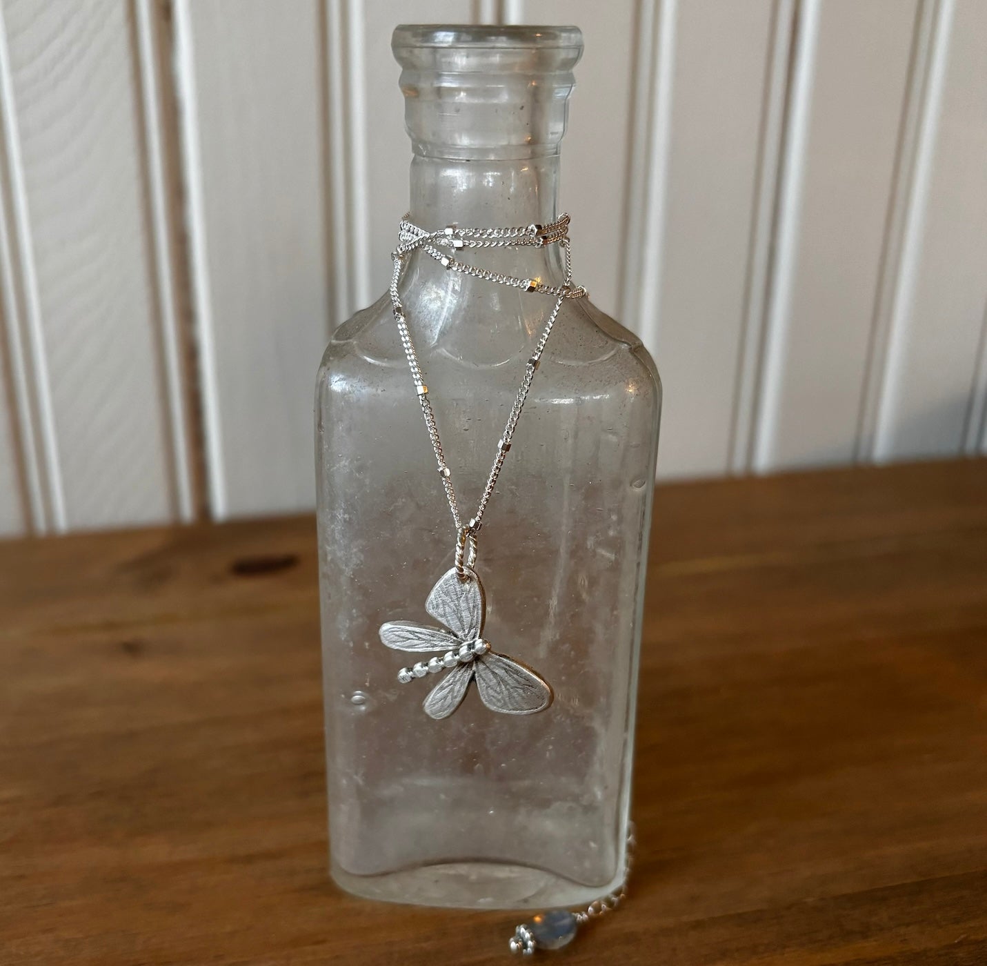 Silver Dragonfly Necklace N26