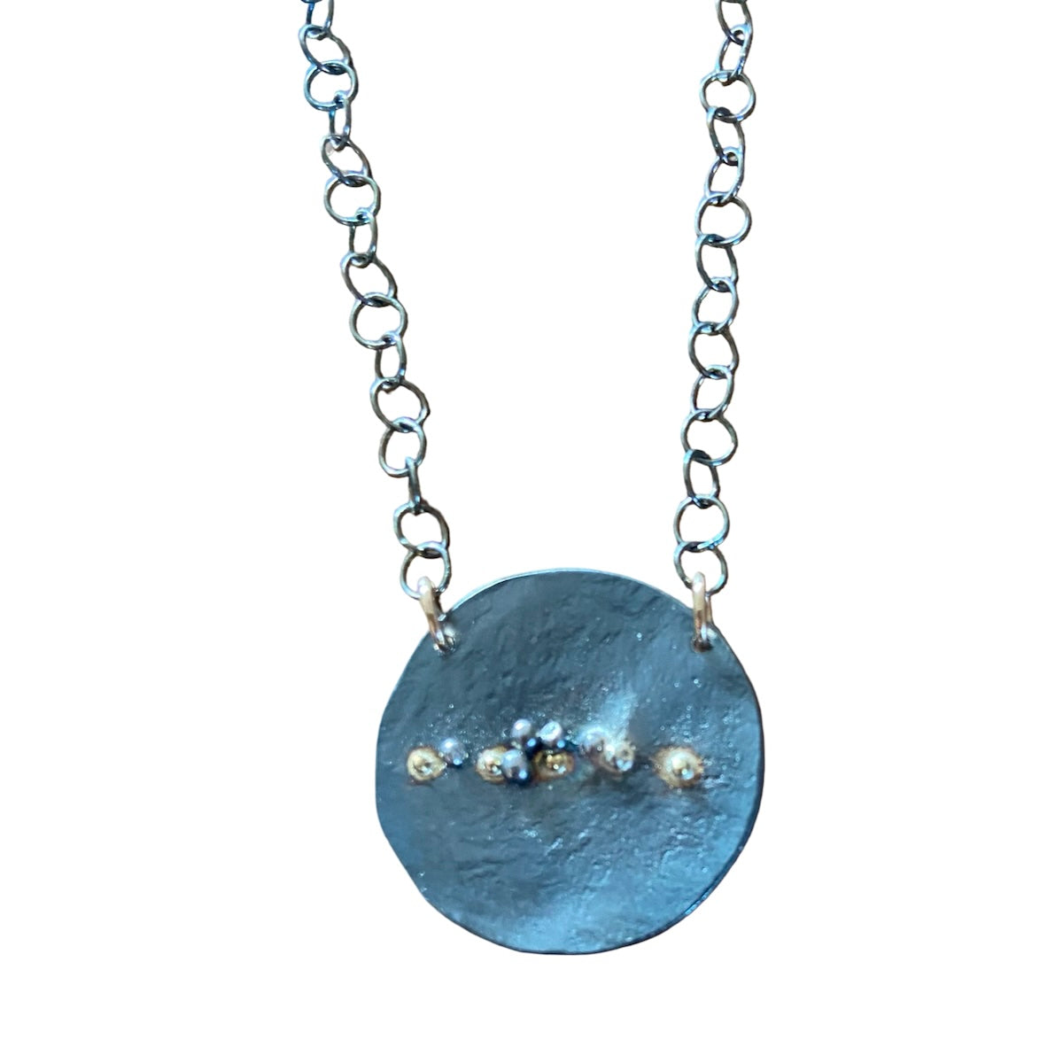 Silver and fused 22K and silver balls