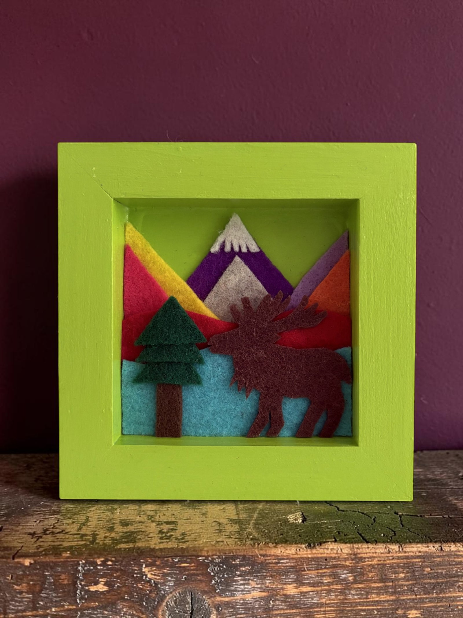 Small Green Frame with Colorado Mountains