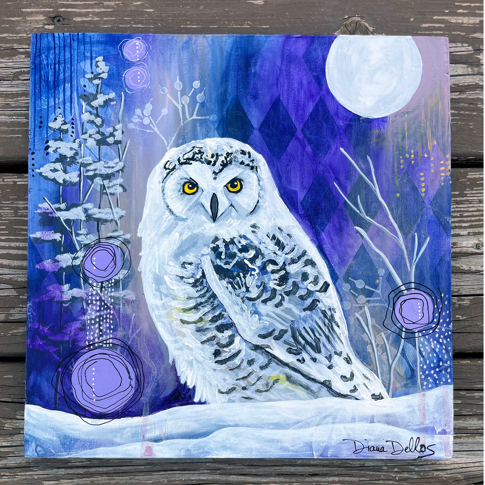 Snowy Owl Acrylic Painting - Sun 12.10.23 @ 10A