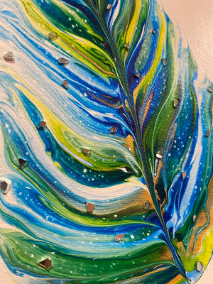 The Sparkling Green Feather