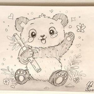 Spring Break Painting Lab: Paint a Panda Tote (Part Two)  Ages 5+ Tues. 3.17.26 @ 1P