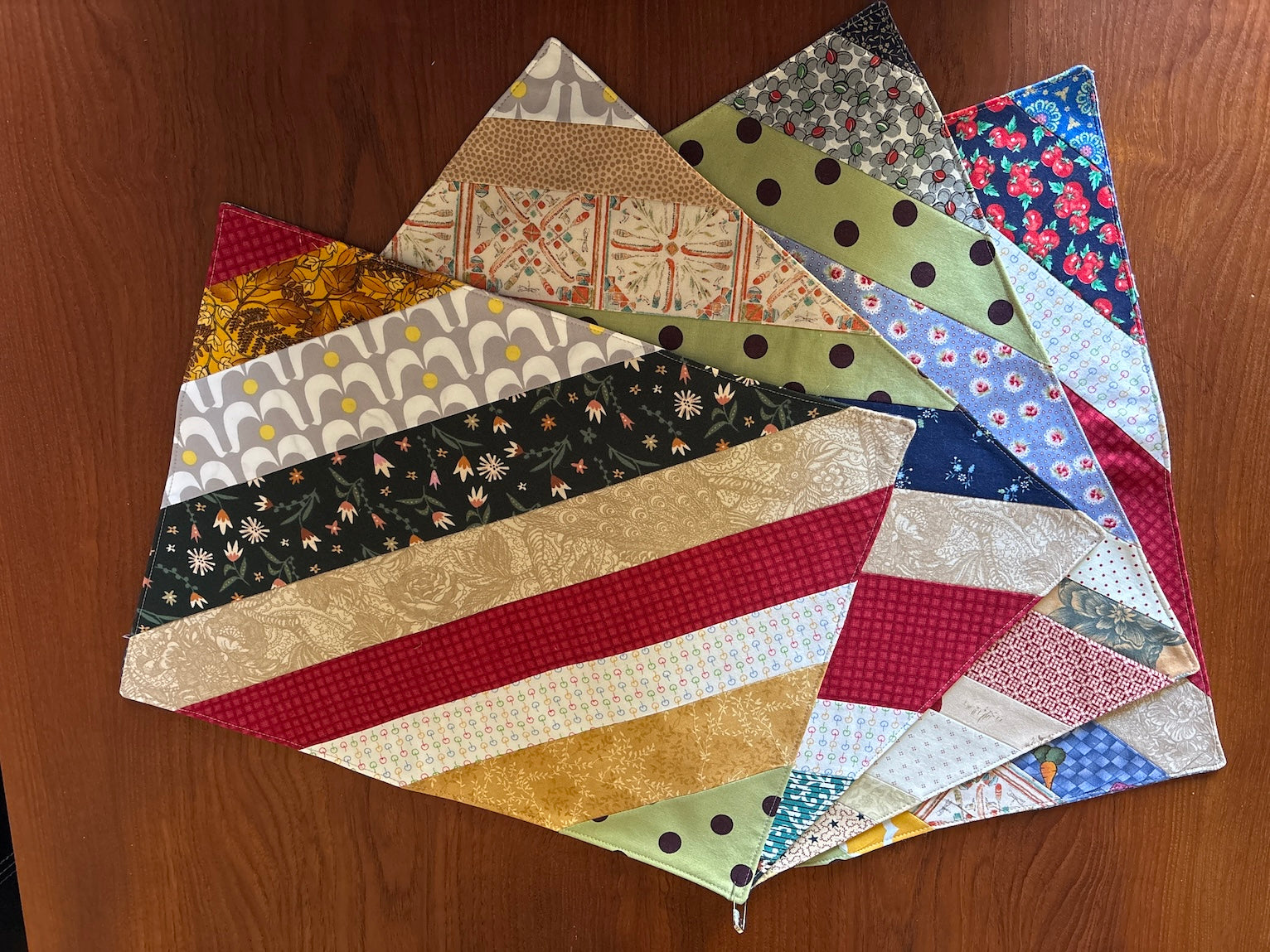 Strip Quilted Placemats- Set of 4