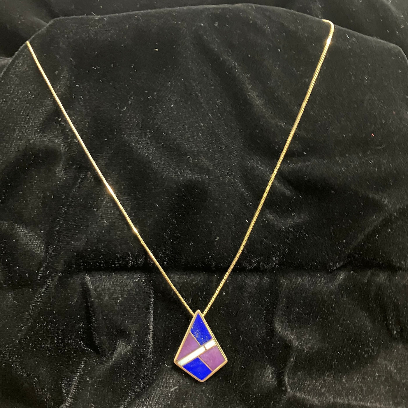 Sugalite, Lapis, and Opal Necklace