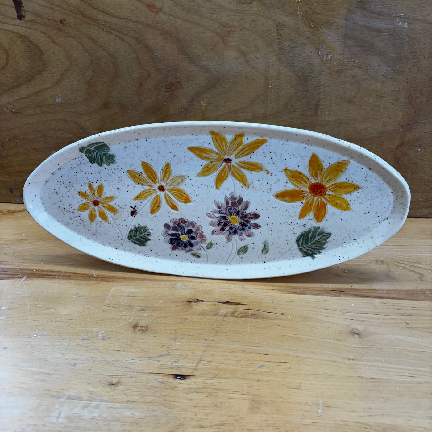 Sunflower and zinnia tray