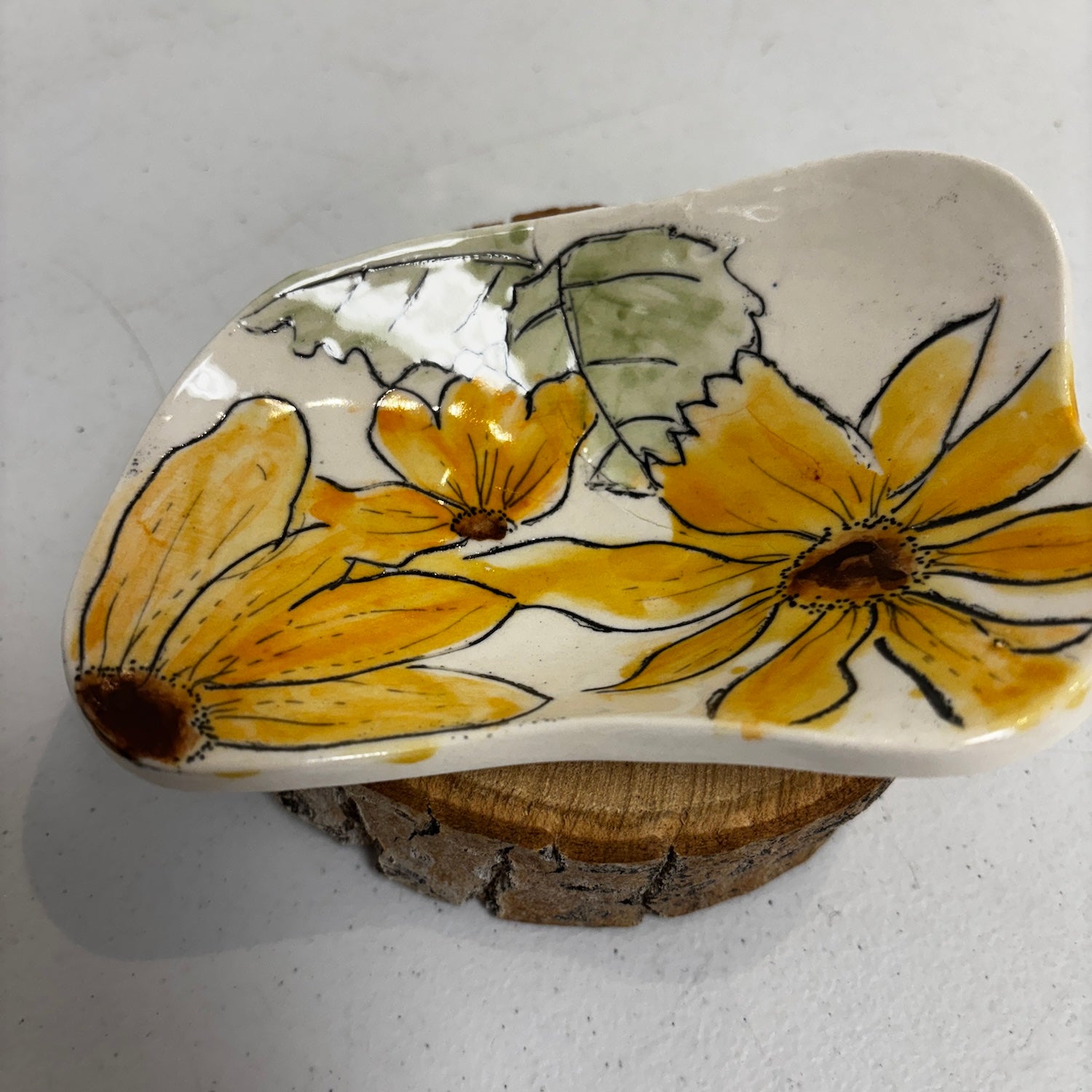 Sunflowers trinket tray