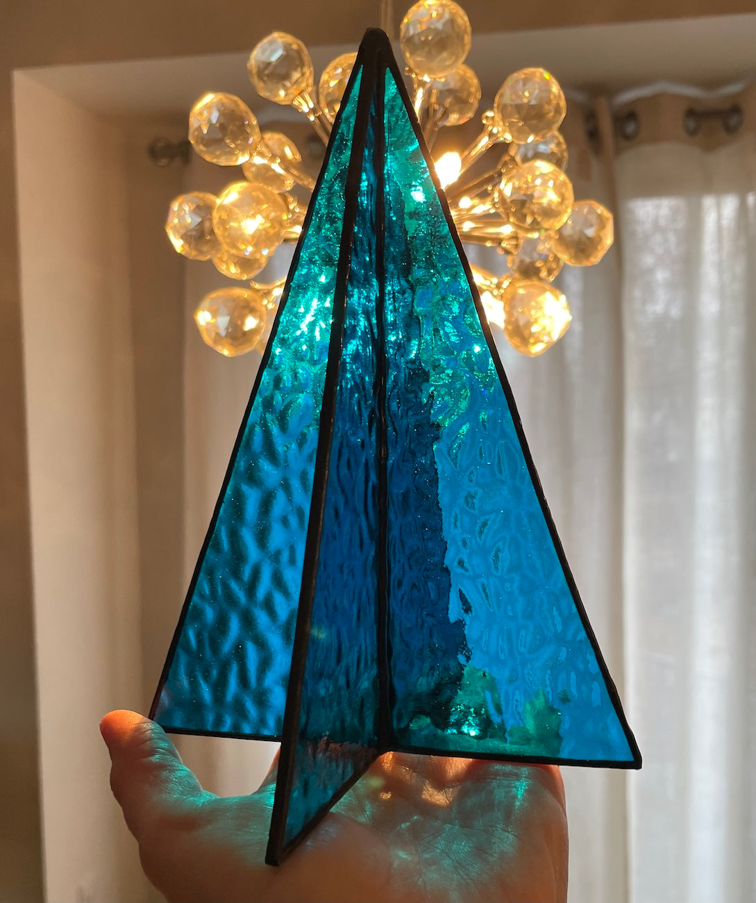 Textured Blue Table Tree