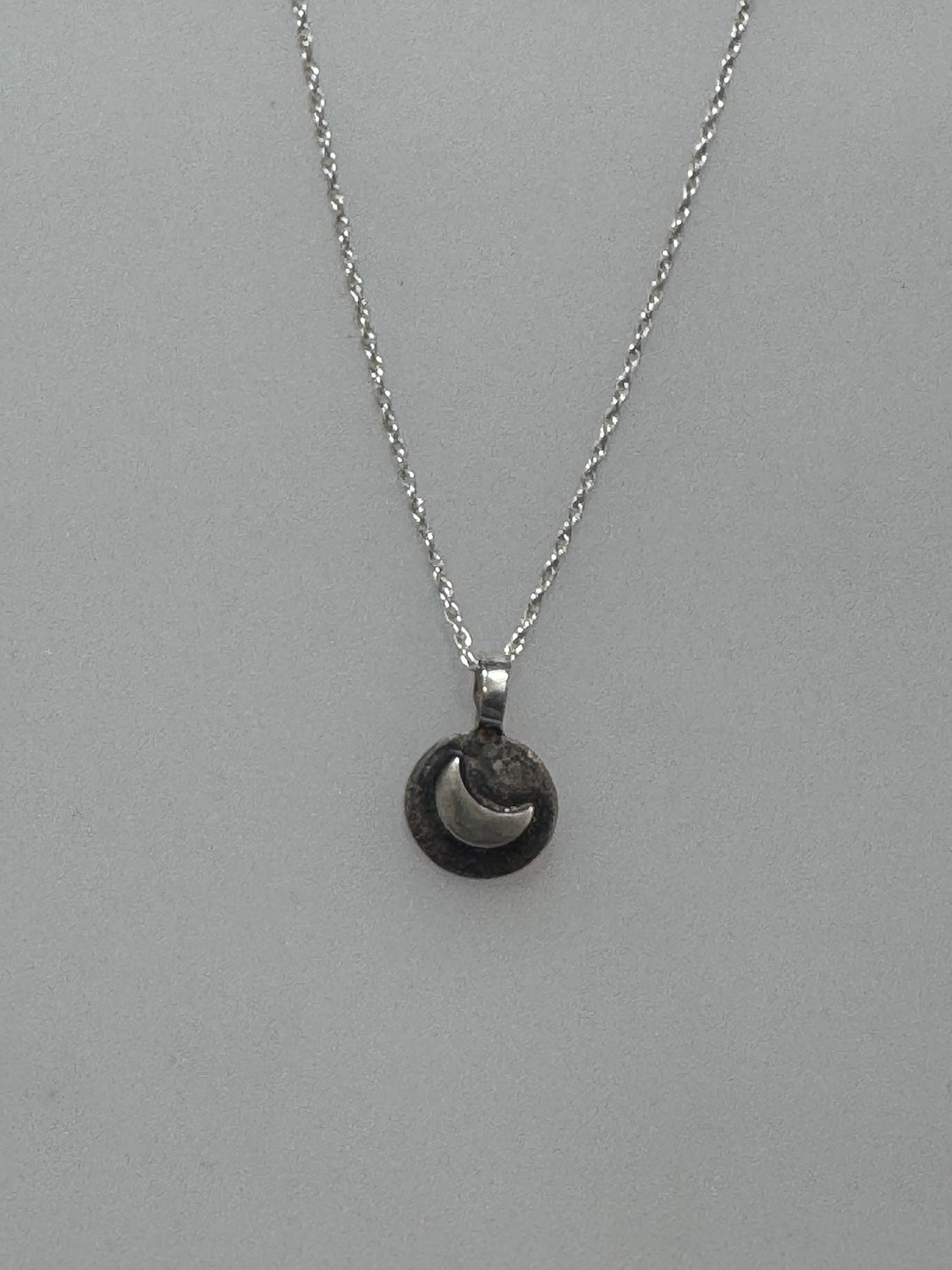 Tiny Siver Moon Necklace