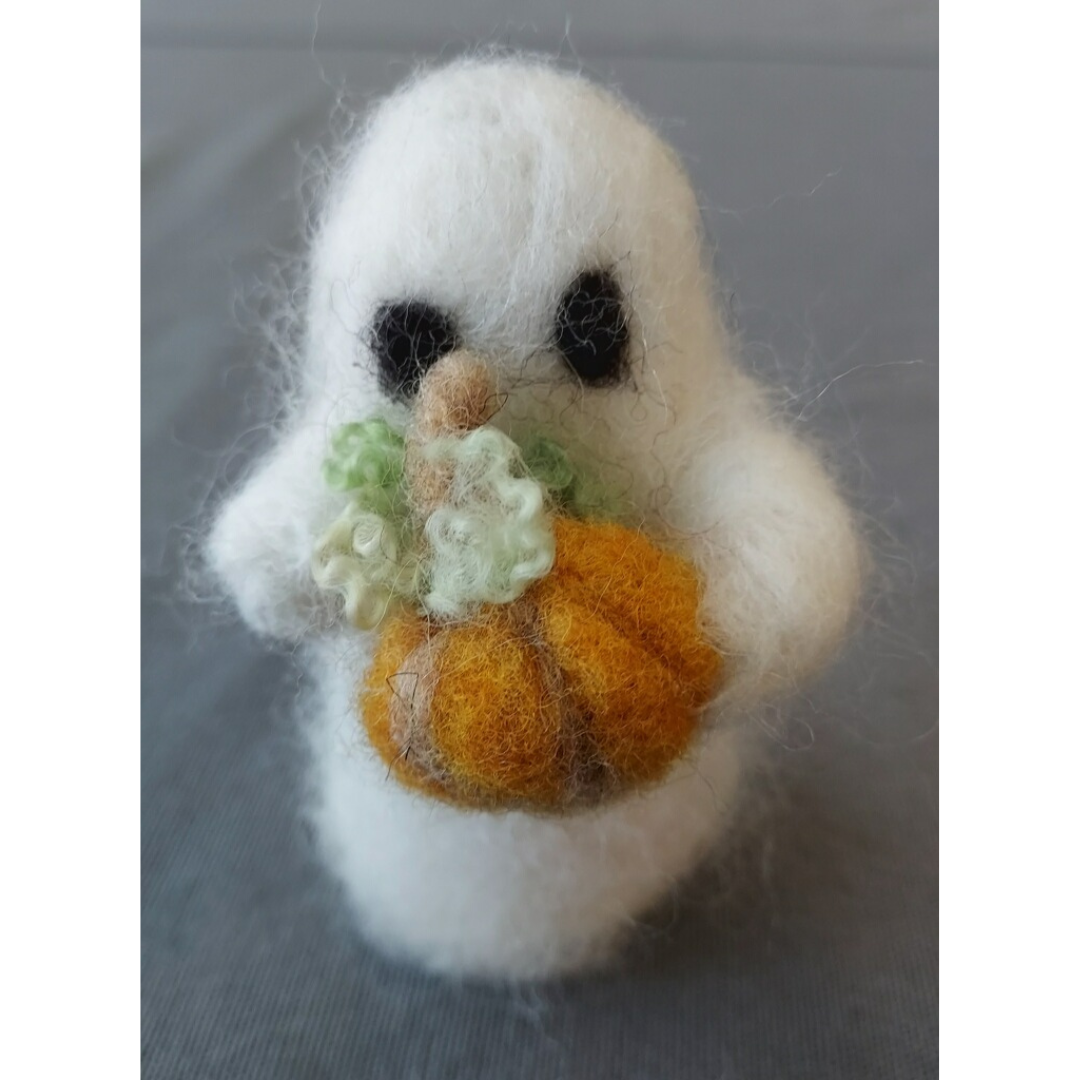 Needle-Felted Ghost with Pumpkin Art Class - Fri. 10.30.26 @ 10:30A