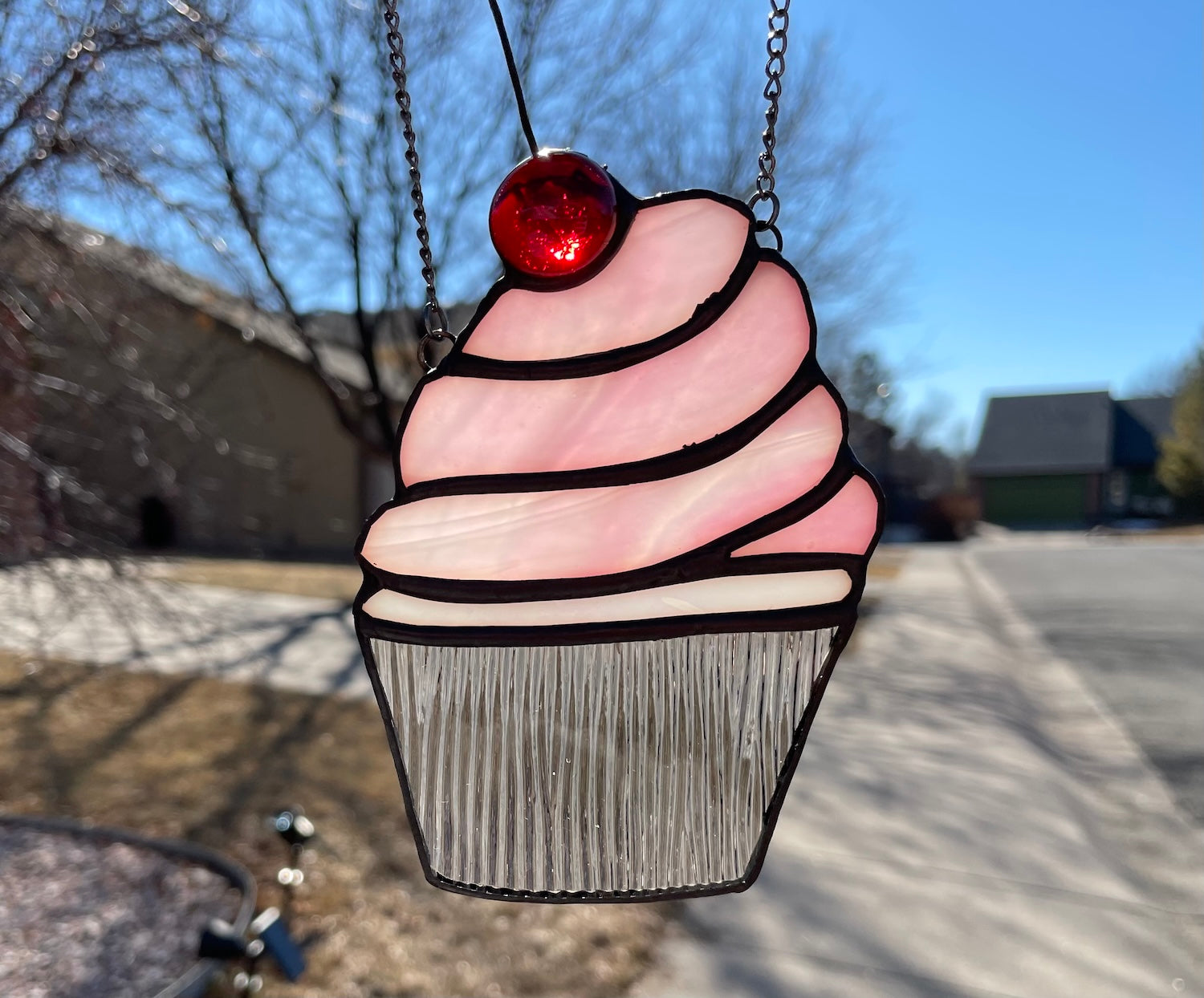 Vanilla Cupcake Pink Frosting