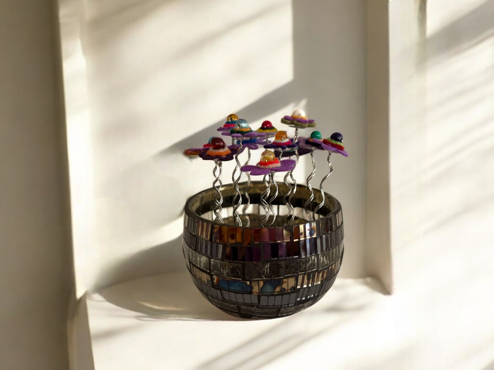 Vase with Purple Flowers