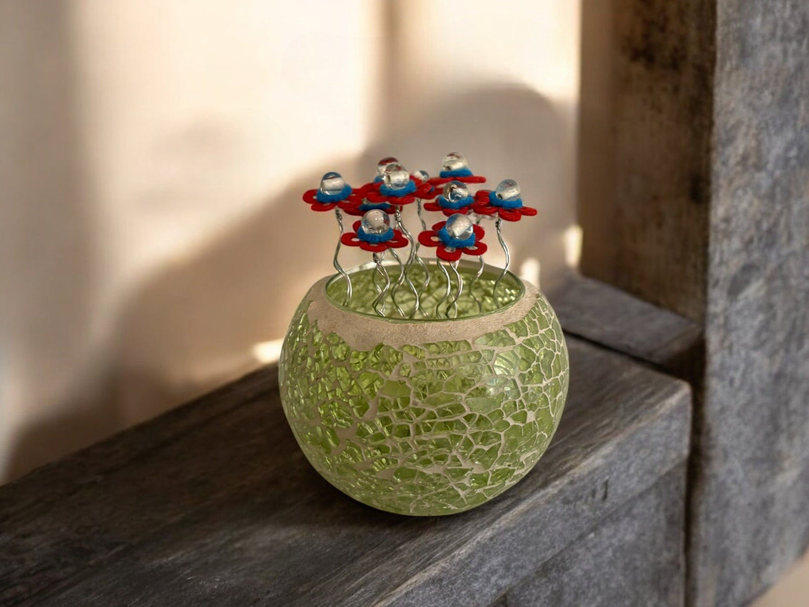 Vase with Red Flowers