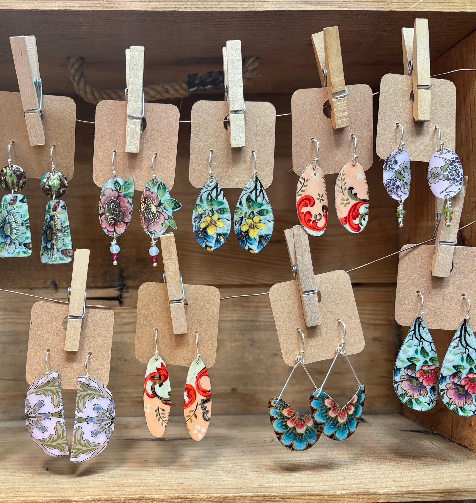 Vintage Tin Earrings by Beth Liggitt - 38