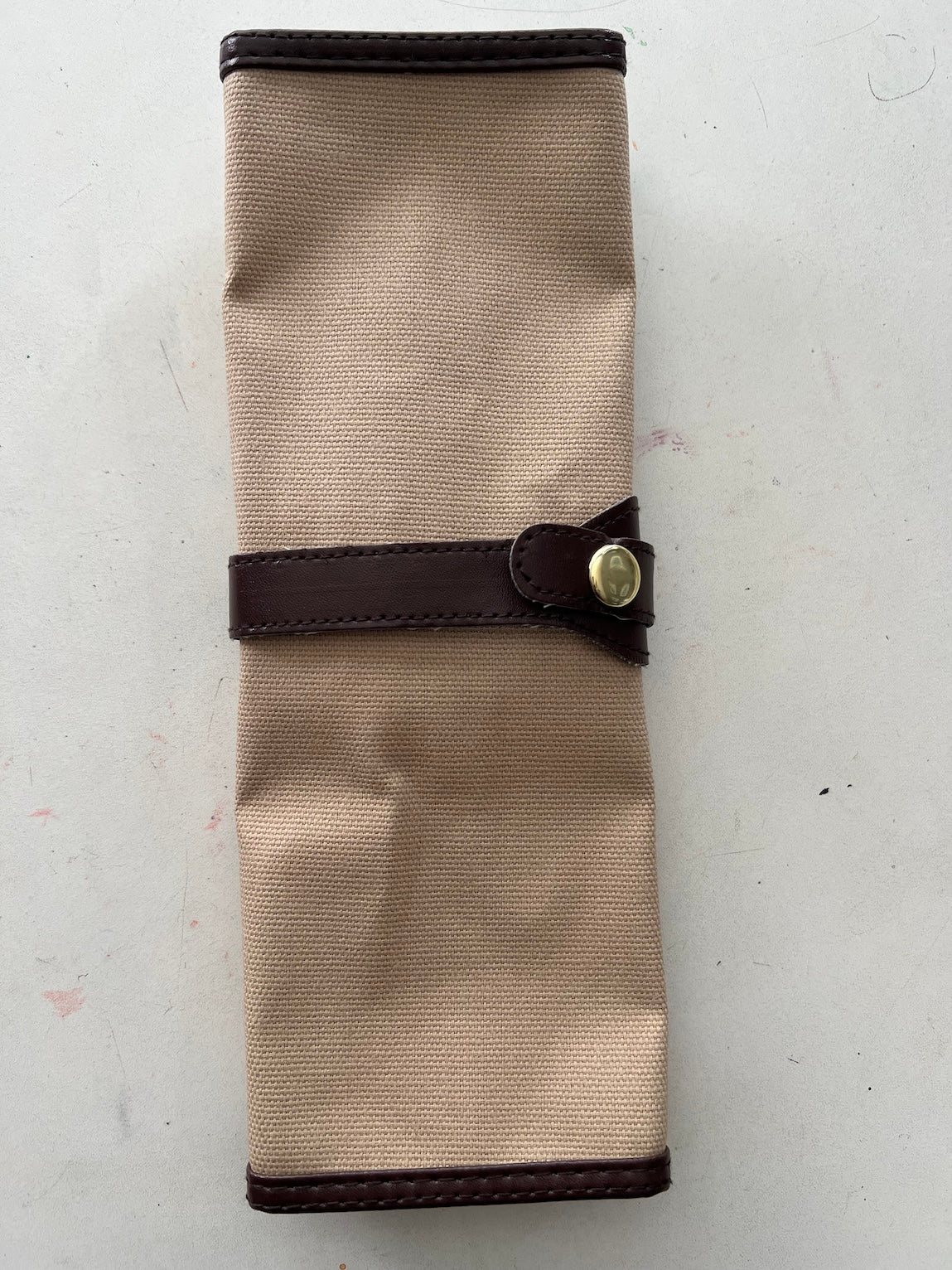 Watercolor supplies - Canvas Brush Holder