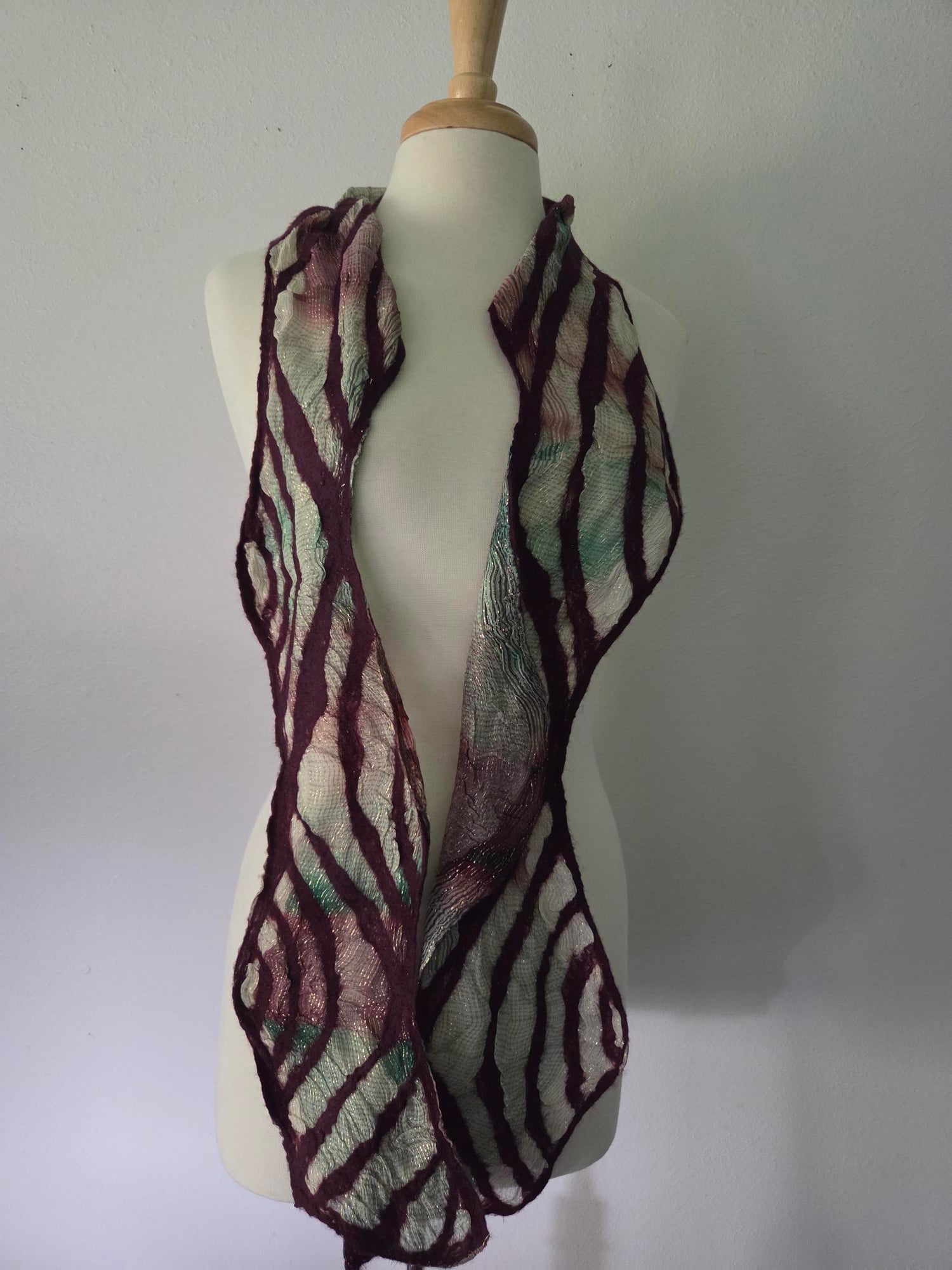 Nuno Felted Scarf-Waves