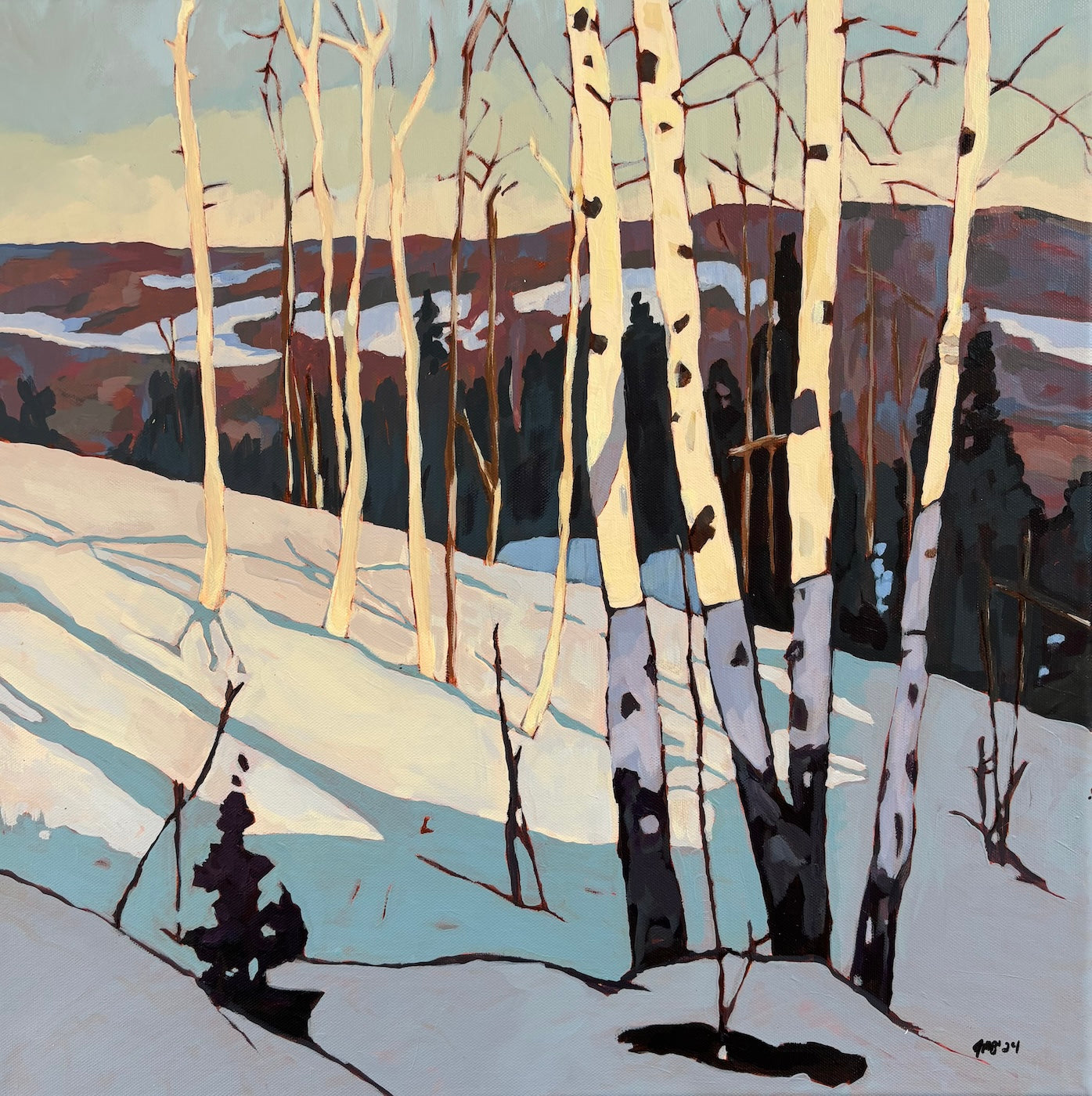 Winter Glow original acrylic