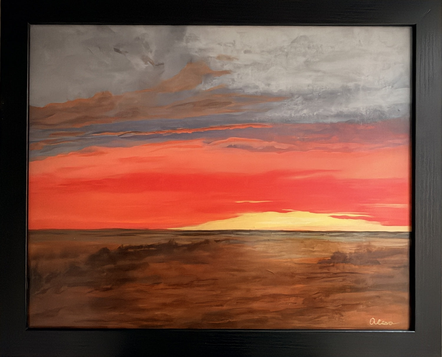 Winter Sunrise over S. Timberline Rd.--Elizabeth Hotel