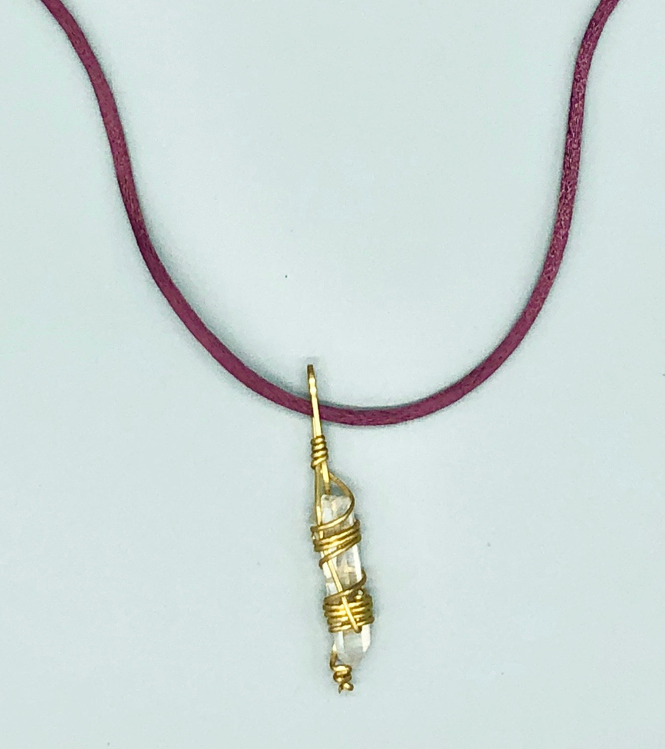 Wire Wrapped Quartz #1 necklace