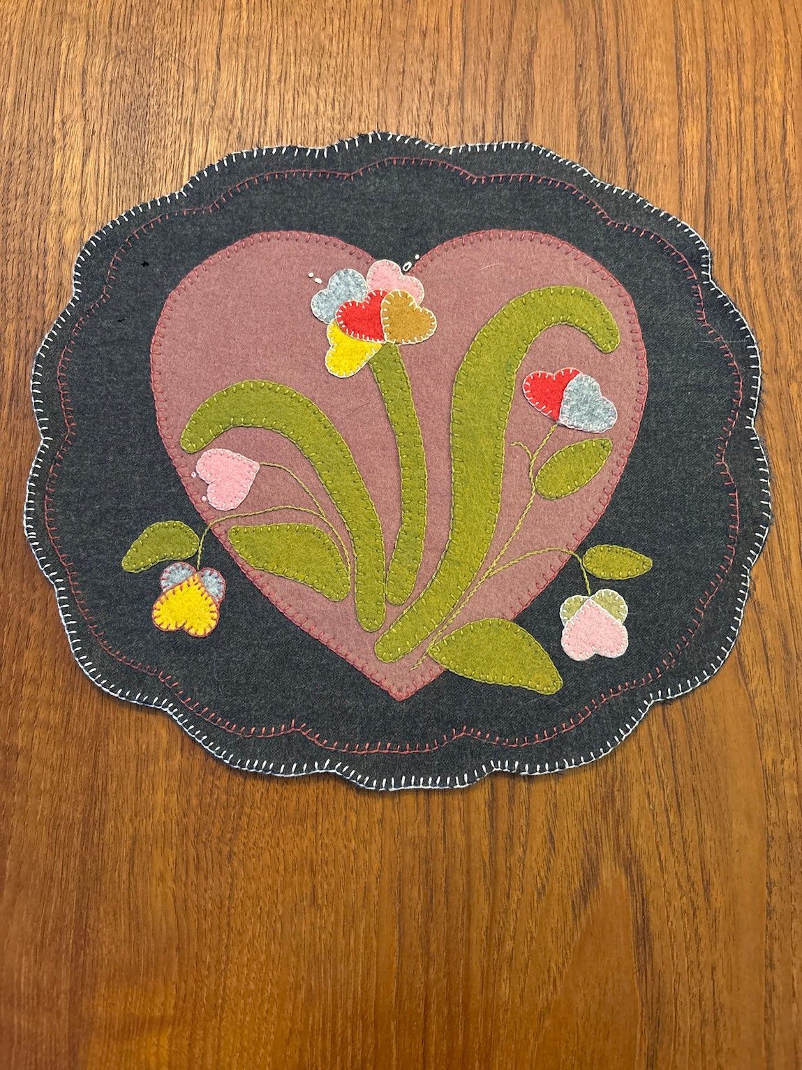 Wool Appliqué Table Topper