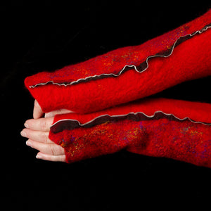 Wet-Felted Wrist Cuffs (fingerless gloves) Art Class  Wed. 9.30.26 @ 10:30A
