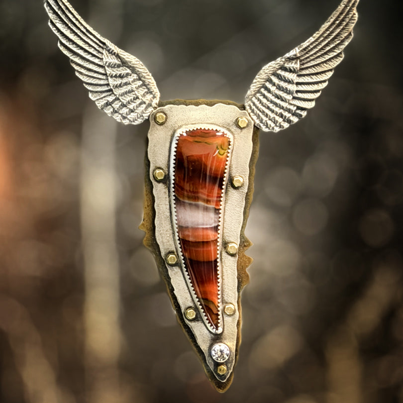 Apache Agate Pendant
