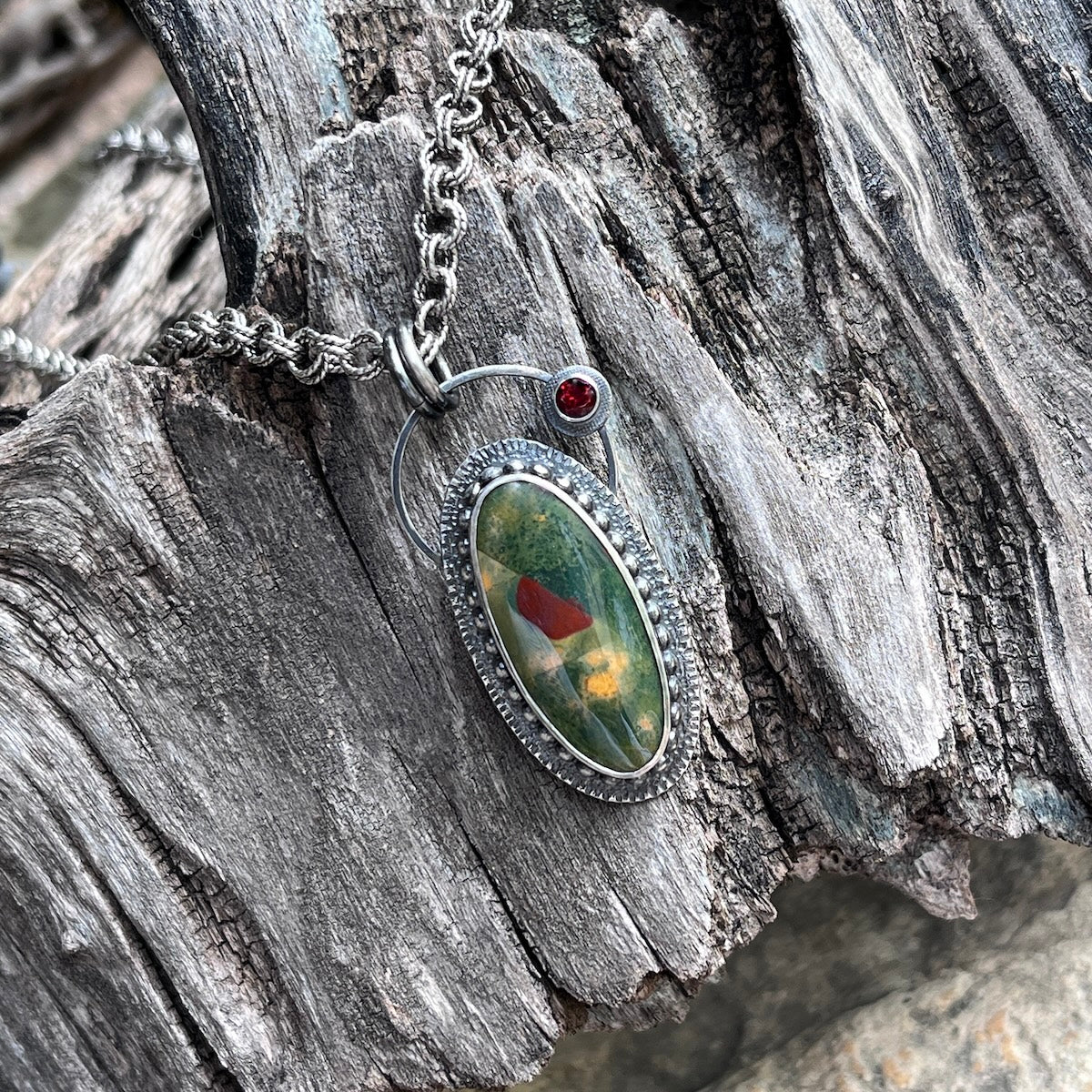 Bloodstone & Garnet Necklace